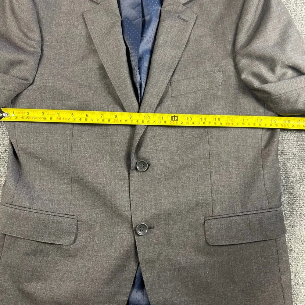 Mantoni Mens Grey 100% Virgin Wool Slim Fit Suit Jacket Blazer Size 40